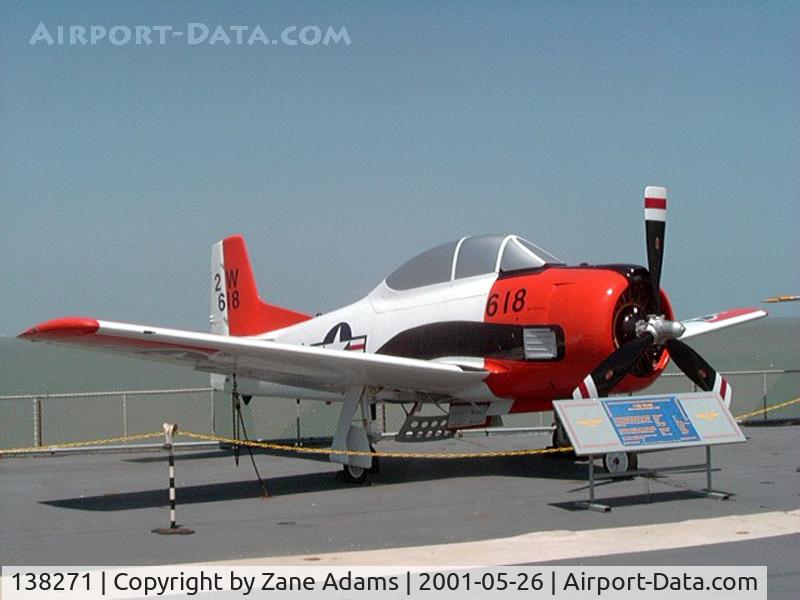 138271, North American T-28B Trojan C/N 200-342, On the USS Lexington