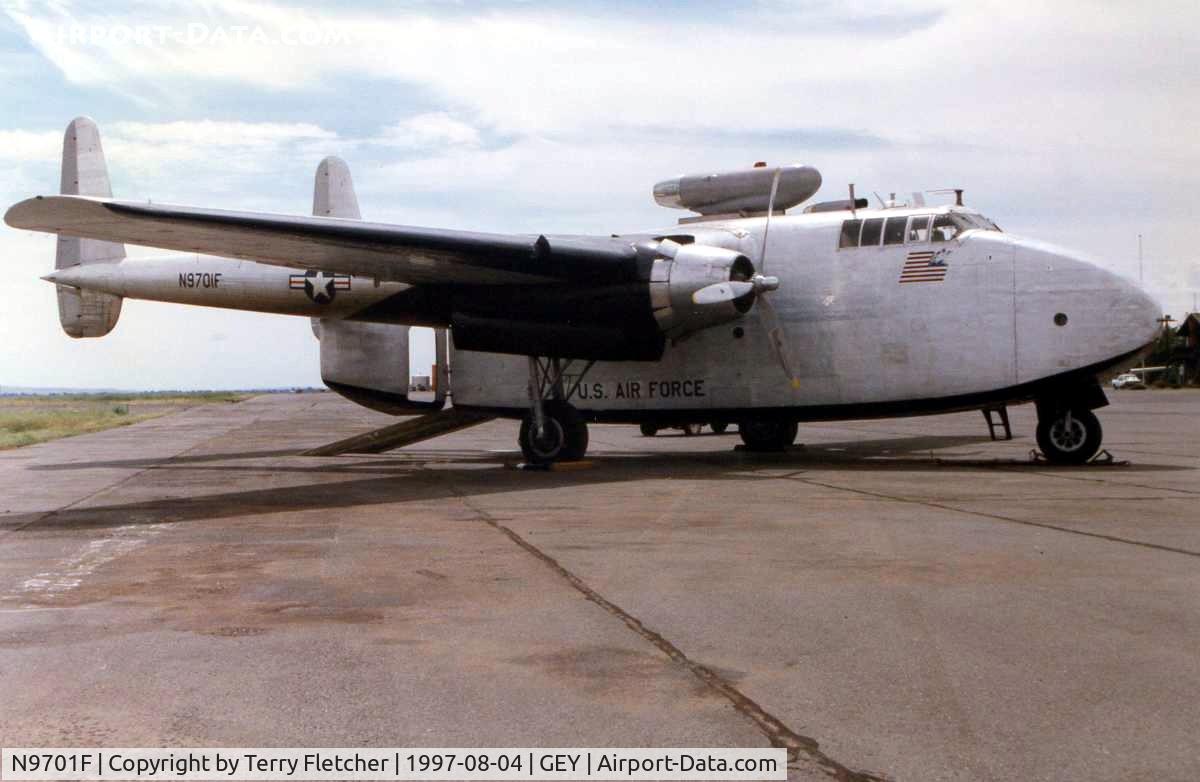 N9701F, 1945 Fairchild C-82A Packet C/N 10184 (45-57814), Not only was I priviledged to see this rare aircraft - but it actually landed whilst I was at Greybull for my only visit to this airport !!
