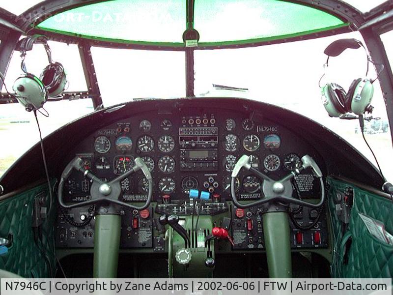 N7946C, 1944 North American TB-25N Mitchell C/N 108-33263, B-25 Flight Deck - A visit to the Vintage Flying Museum