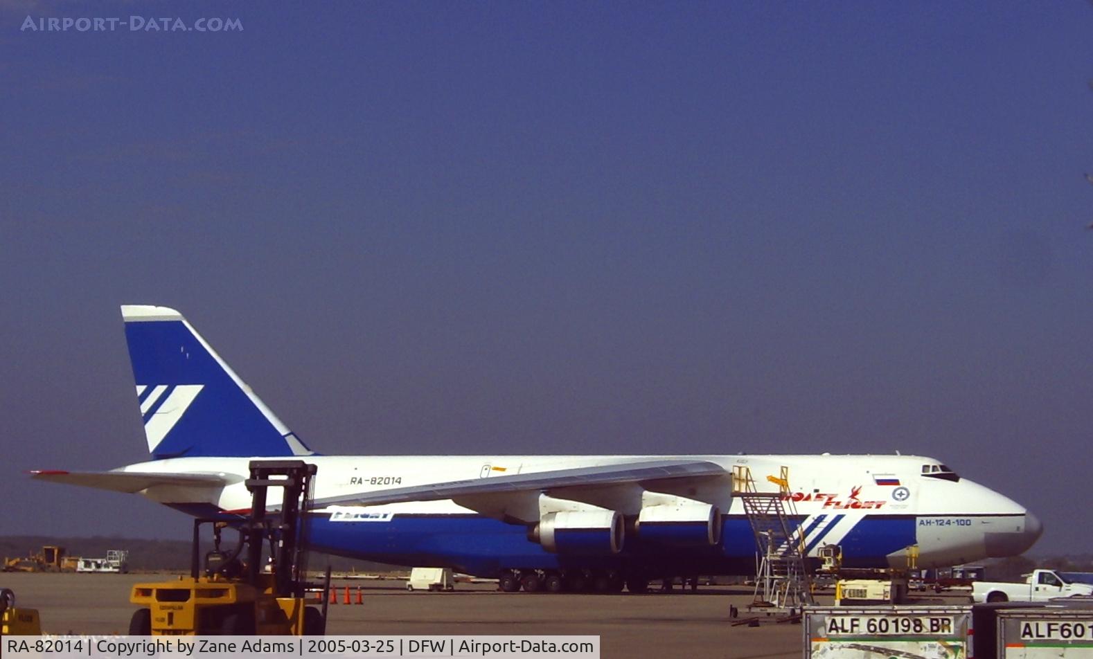 RA-82014, 1987 Antonov An-124-100 Ruslan C/N 9773054732039, At DFW East Freight Ramp