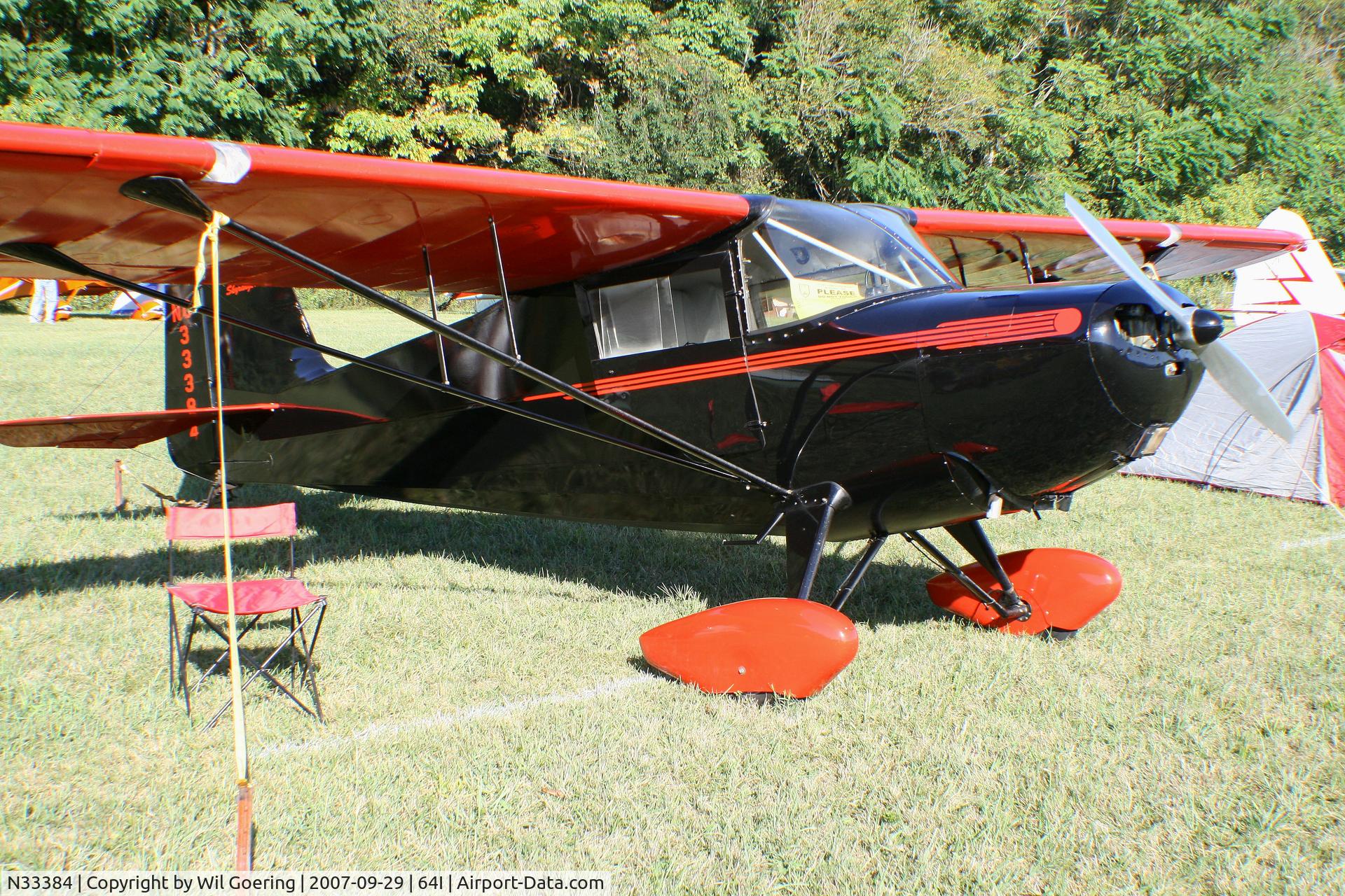 N33384, 1945 Commonwealth 185 Skyranger C/N 1605, 2007 Fly-in at Lee Bottom