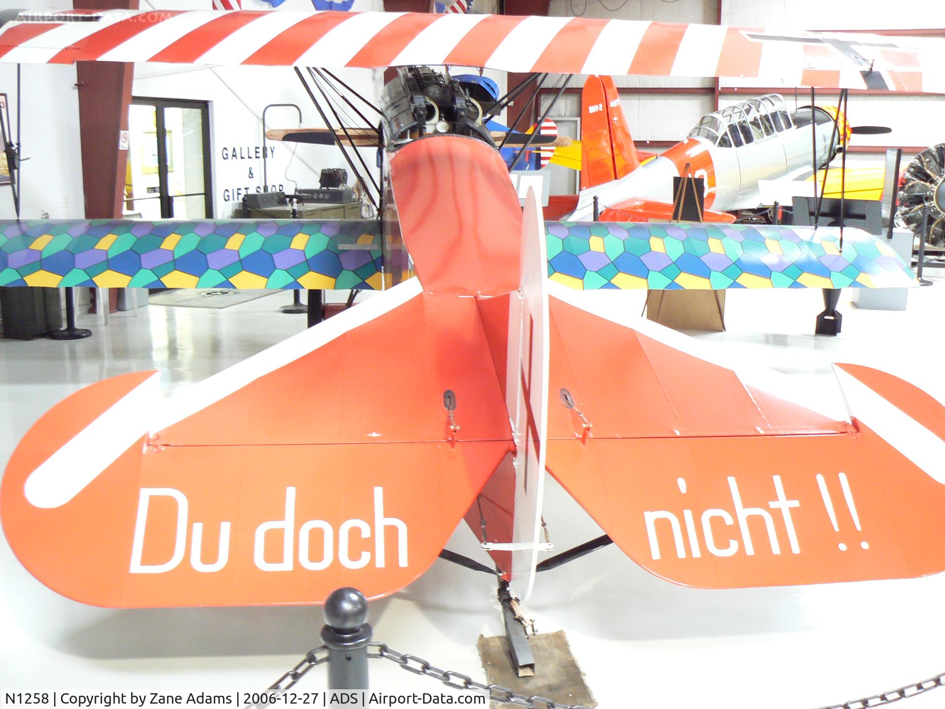 N1258, 1990 Fokker D-VII Replica C/N 1 (N1258), Replica Fokker D-VII - At Cavanaugh Flight Museum
