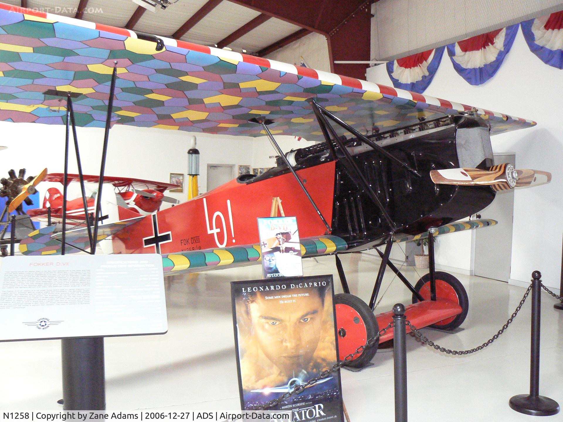 N1258, 1990 Fokker D-VII Replica C/N 1 (N1258), Replica Fokker D-VII - At Cavanaugh Flight Museum