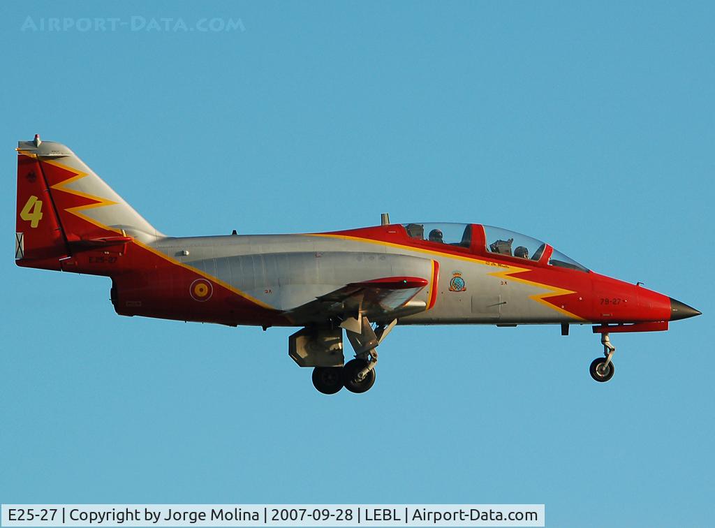 E25-27, CASA C-101EB Aviojet C/N EB01-27-027, 