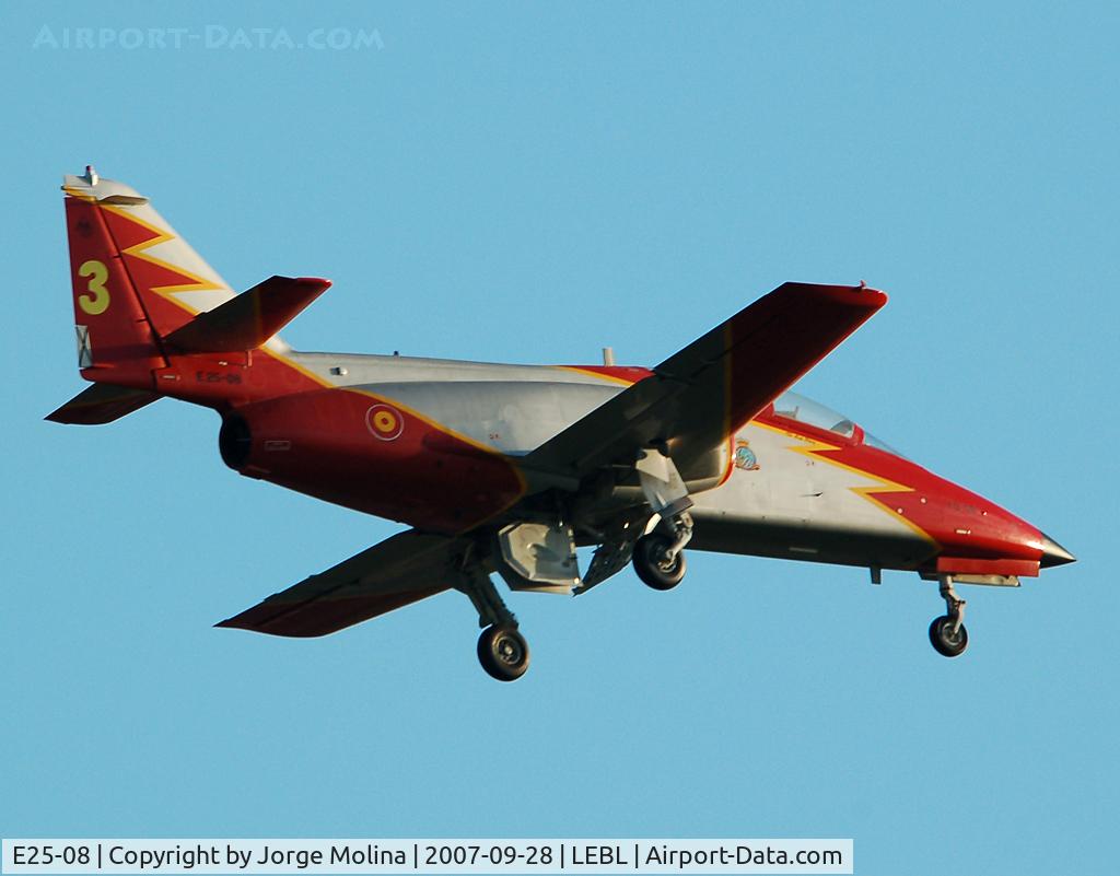 E25-08, CASA C-101EB Aviojet C/N EB01-08-008, 