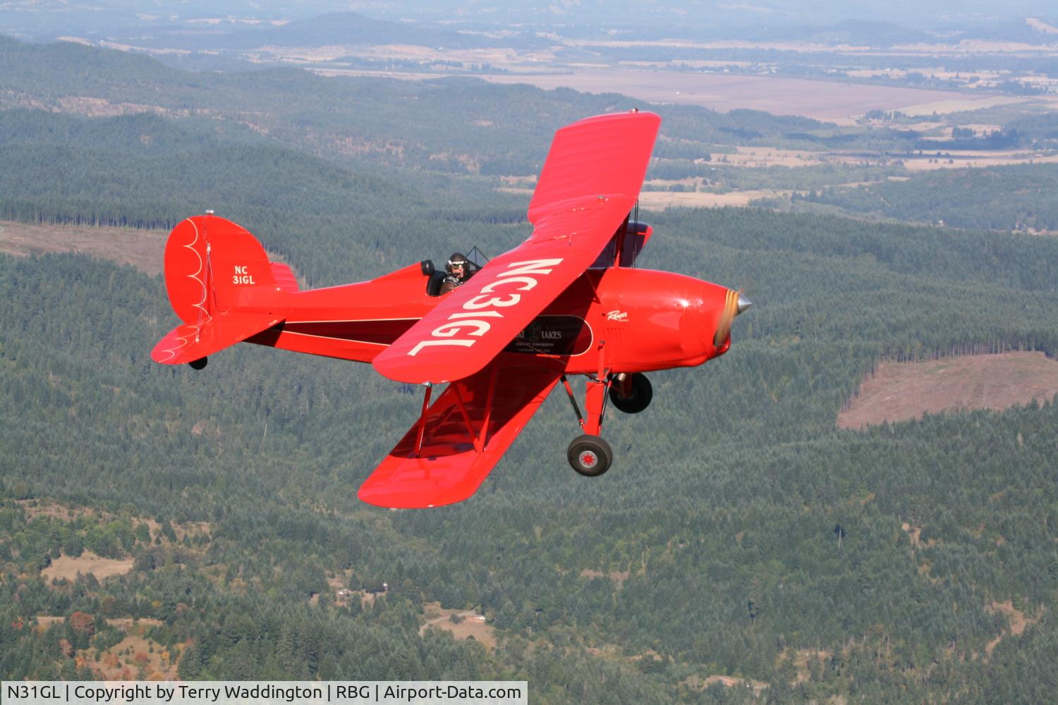 N31GL, 1996 Great Lakes 2T-1A Sport Trainer C/N 7007-K-996, Air to air