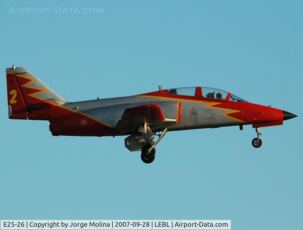 E25-26, CASA C-101EB Aviojet C/N EB01-26-026, 