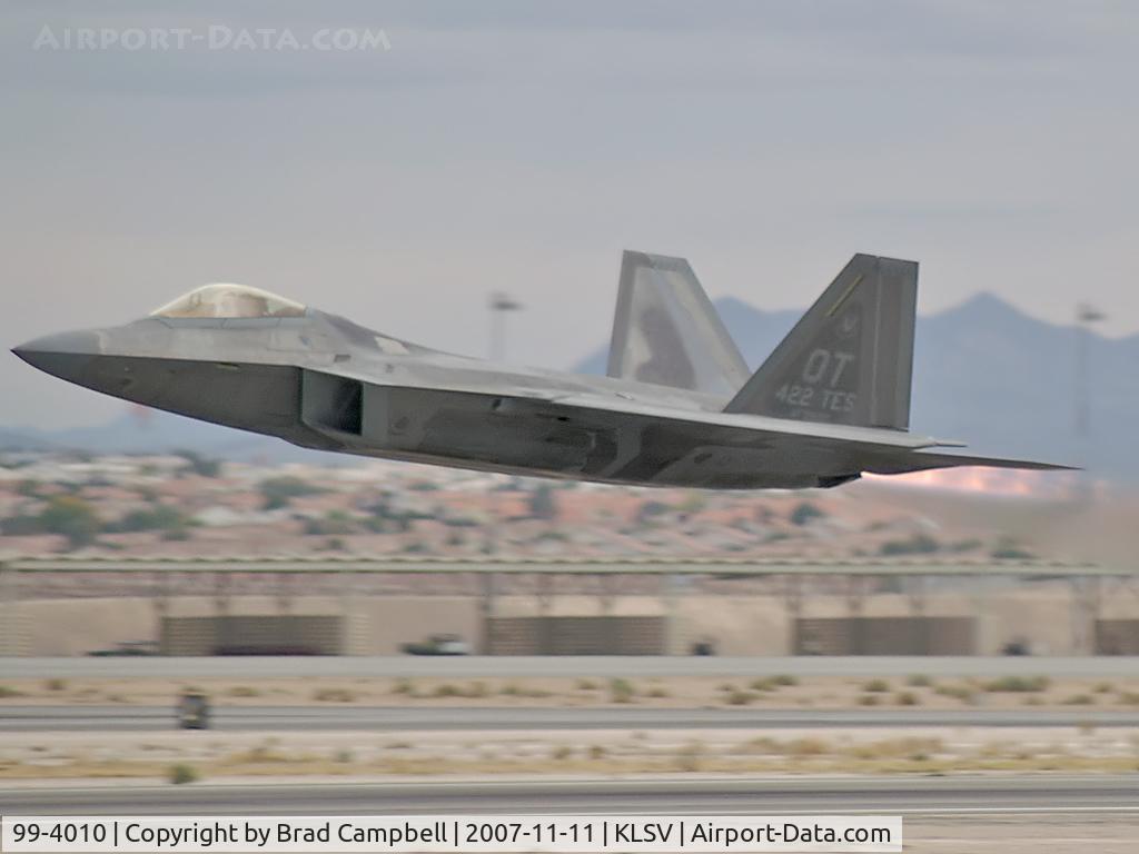 99-4010, 1999 Lockheed Martin F/A-22A Raptor C/N 4010, USA - Air Force / 1999 Lockheed Martin F/A-22A Raptor / 442 Test and Evaluation Squadron / 53rd Fighter Wing
