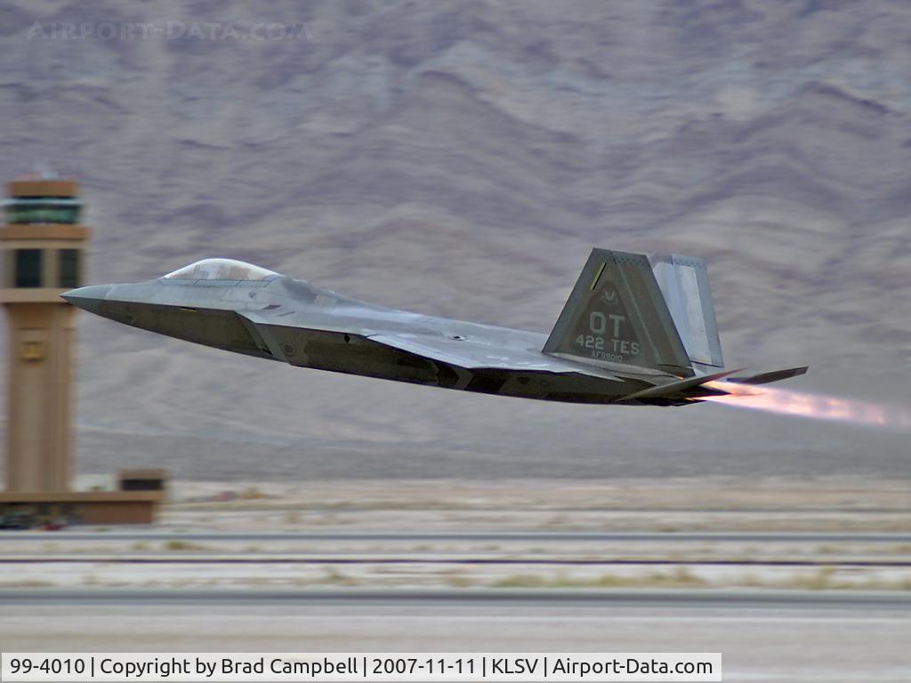 99-4010, 1999 Lockheed Martin F/A-22A Raptor C/N 4010, USA - Air Force / 1999 Lockheed Martin F/A-22A Raptor / 442 Test and Evaluation Squadron / 53rd Fighter Wing
