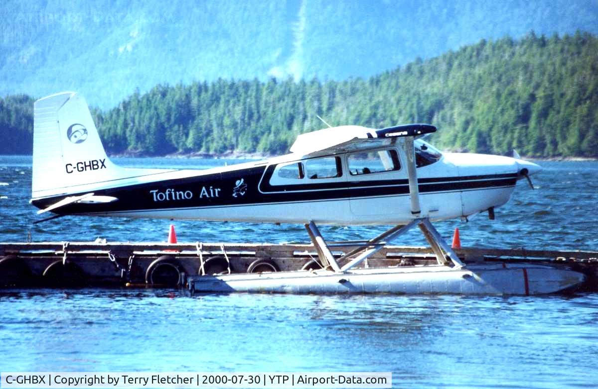 C-GHBX, 1974 Cessna 180J C/N 18052449, Tofino Air's C180 at its homebase harbour