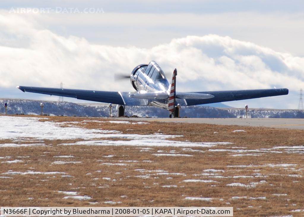 N3666F, North American SNJ-5 Texan Texan C/N 52031, Race 37 Taking off on 17L