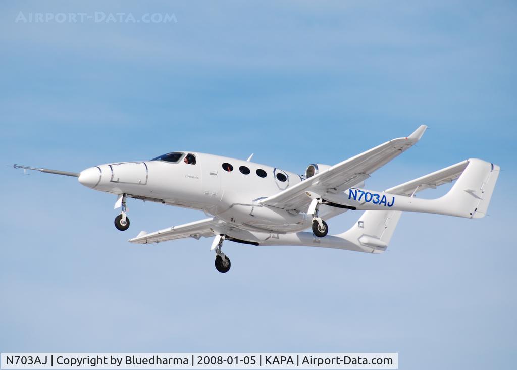 N703AJ, 2007 Adam Aircraft A700 C/N 0003, Approach to 17L
