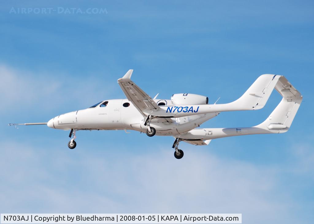 N703AJ, 2007 Adam Aircraft A700 C/N 0003, Approach to 17L