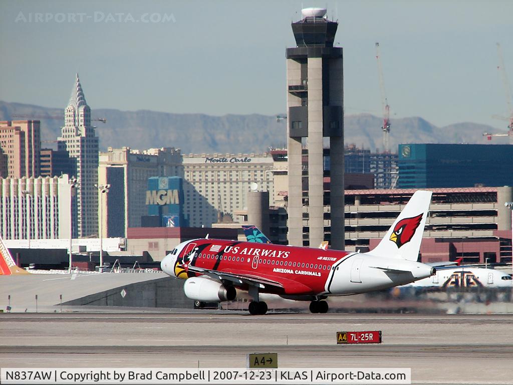 N837AW, 2005 Airbus A319-132 C/N 2595, US Airways - 'Arizona Cardinals' / 2005 Airbus A319-132