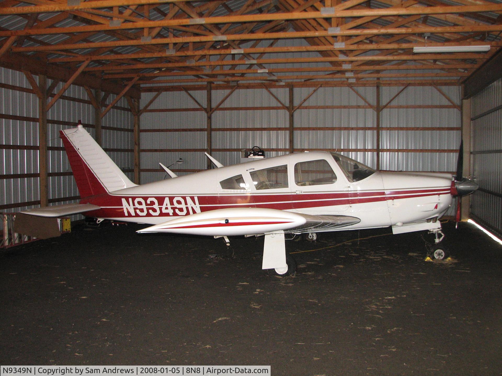 N9349N, 1969 Piper PA-28R-200 C/N 28R-35050, I was with a guy out at Danville, PA he was showing me around his hangar.  I found this hangar queen.  She is a real beauty.  Check the tires they are covered in spider webs and grass, airs abit low too. This arrow is a real beauty!!  Did I say that befor