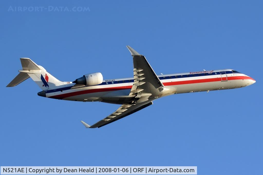 N521AE, 2004 Bombardier CRJ-701 (CL-600-2C10) Regional Jet C/N 10142, American Eagle N521AE (FLT EGF618) climbing out from RWY 23 enroute to Dallas/Fort Worth Int'l (KDFW).