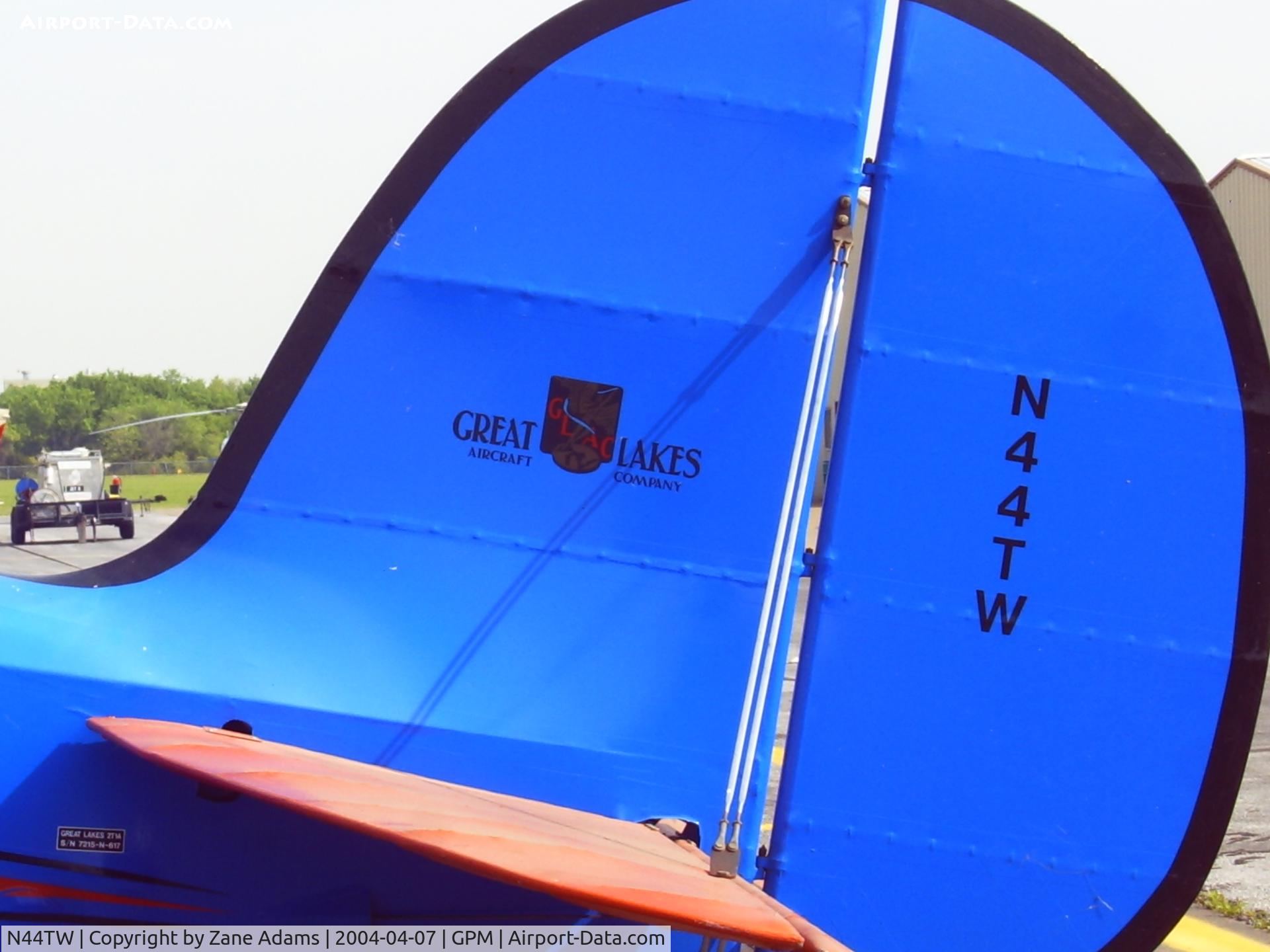 N44TW, 1988 Great Lakes 2T-1A Sport Trainer C/N 7215-N-617, At Grand Pairie Municipal