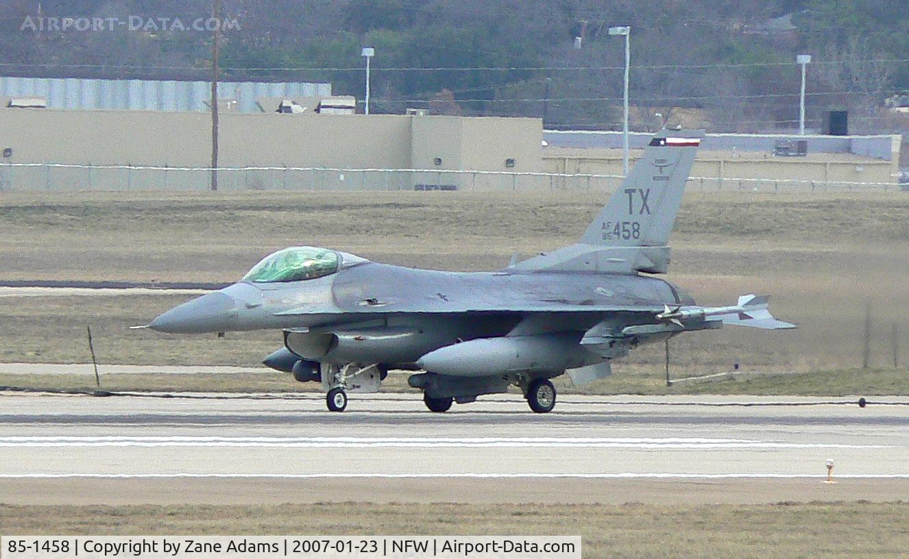 85-1458, 1985 General Dynamics F-16C Fighting Falcon C/N 5C-238, At Carswell Field / NASJRB Ft. Worth