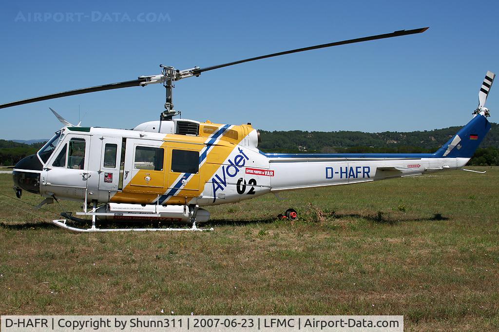 D-HAFR, Bell 205A-1 C/N 30318, Parked here before the show... Leased to increase as a forest fire surveyor