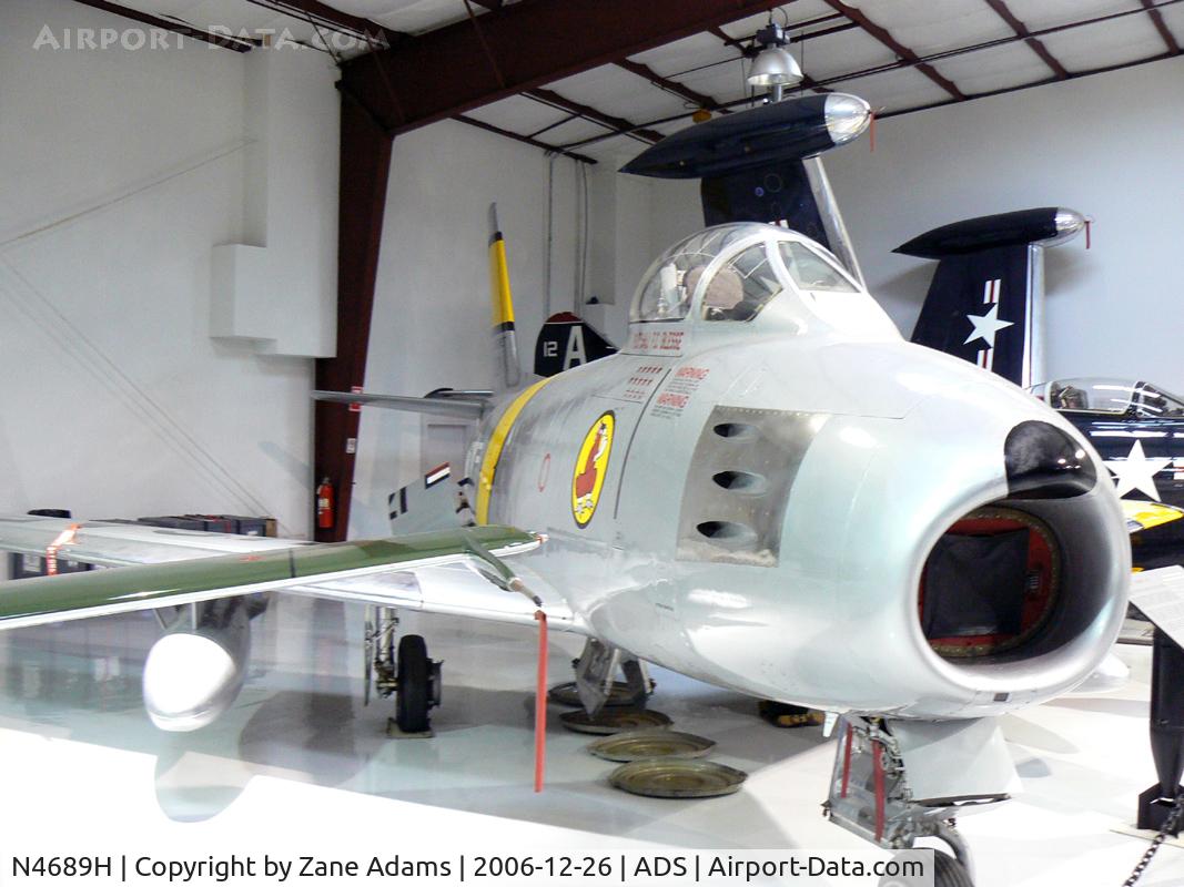 N4689H, 1954 Canadair CL-13 Sabre 5 C/N 1083, At Cavanaugh Flight Museum