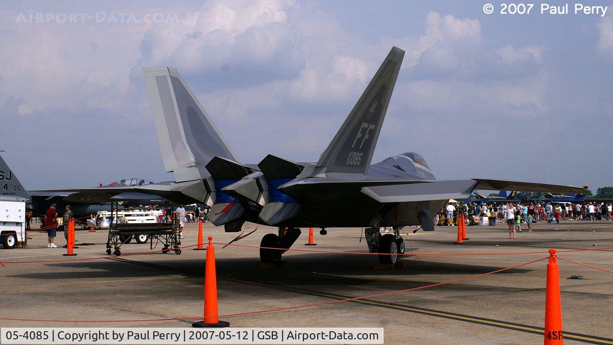 05-4085, 2005 Lockheed Martin F-22A Raptor C/N 4085, I can remember when the only roped off birds were the B-1B and F-117A.  Ah, progress