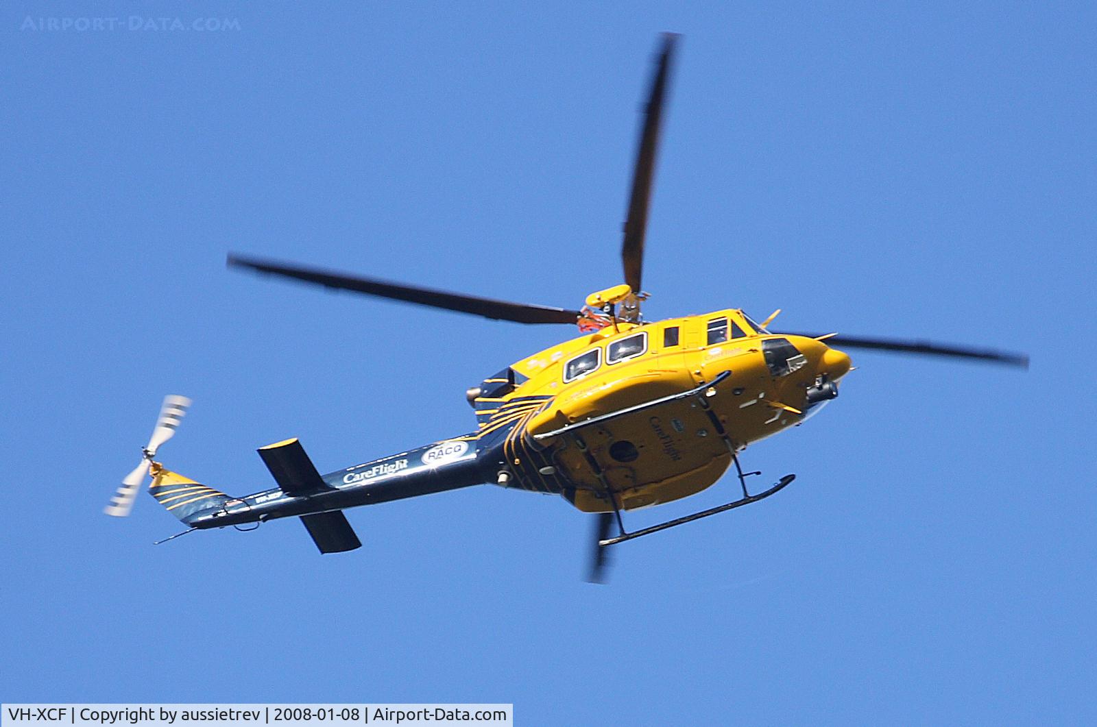 VH-XCF, Bell 412 C/N 33019, Due to flooding our area is a declared natural disaster zone and these poor guys have been kept very busy rescuing idiots that think they can drive through flood waters.