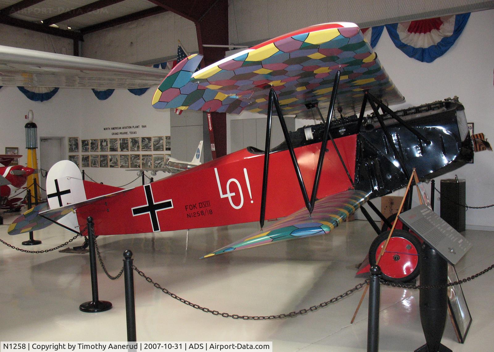 N1258, 1990 Fokker D-VII Replica C/N 1 (N1258), Cavanaugh Flight Museum