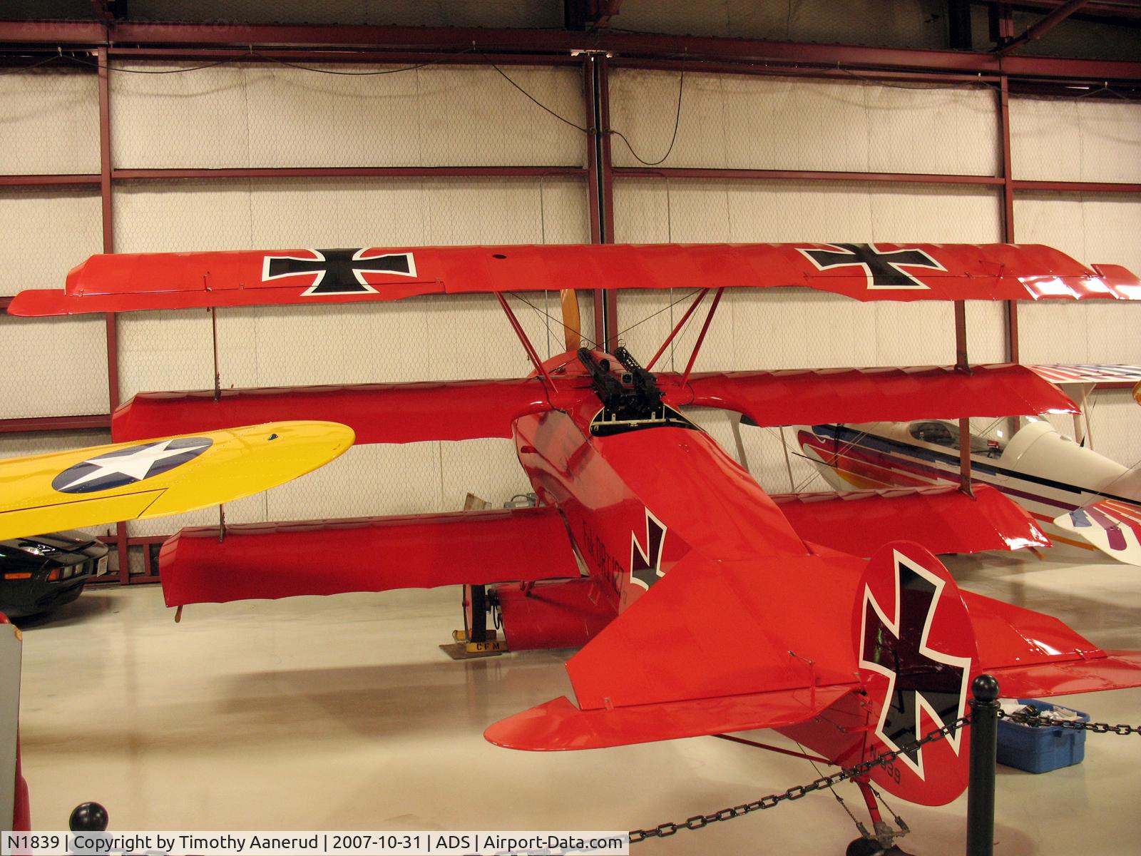 N1839, 1980 Fokker Dr.1 Triplane Replica C/N 1839, Cavanaugh Flight Museum