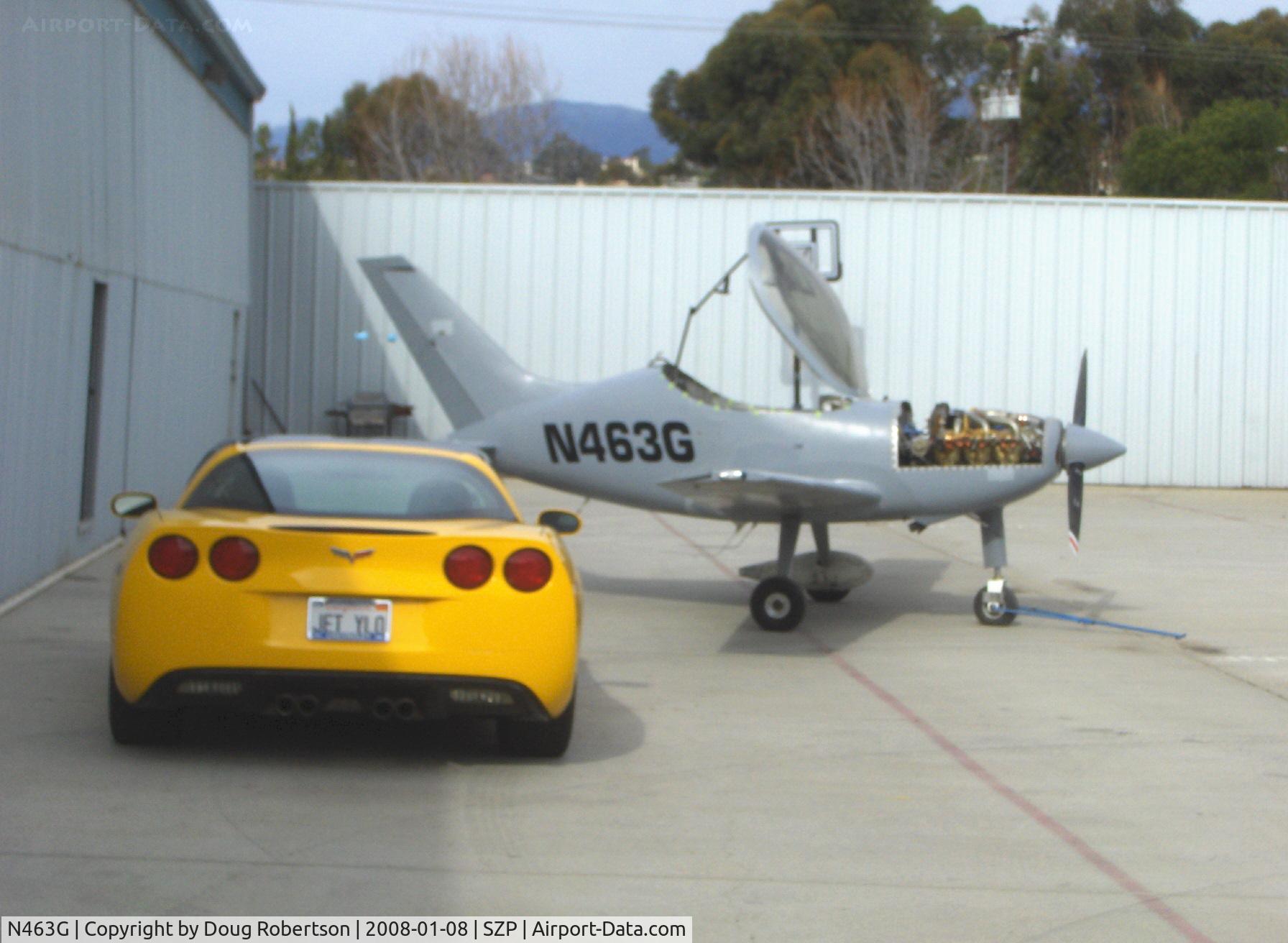 N463G, 2007 Questair Venture C/N 001, 2007 Griffin Special QUESTAIR VENTURE SPIRIT, Continental IO-550-G 310 Hp, fixed gear SPIRIT version, cowl off, canopy up. Life is short, Fly fast!