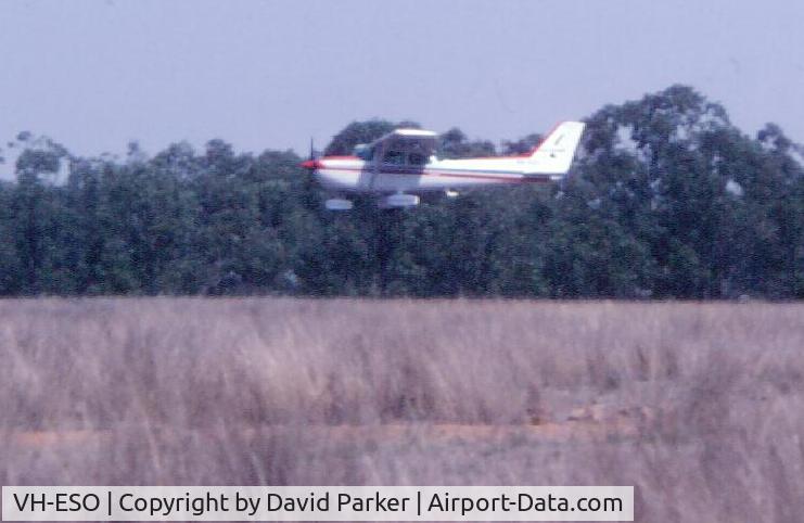 VH-ESO, 1981 Cessna 172P C/N 17274996, This is VH-ESO in 1982 flying in Central Queensland near Biloela, sorry for the poor quality - it is scanned from a slide I took at the time - but I thought you might be interested to see one taken only a year after it was registered