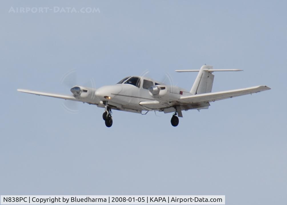 N838PC, 1981 Piper PA-44-180T Turbo Seminole C/N 44-8107056, Approach to 17L