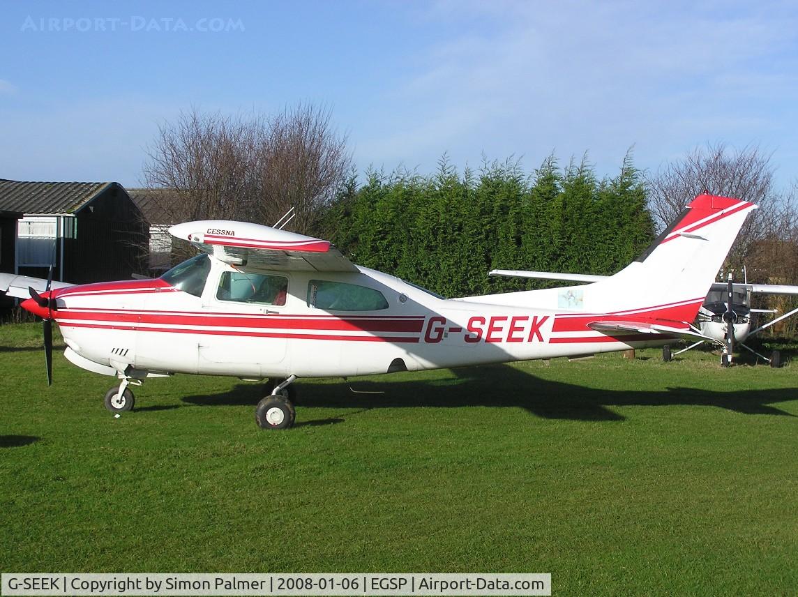 G-SEEK, 1982 Cessna T210N Turbo Centurion C/N 21064579, Much travelled Cessna T210N at Sibson