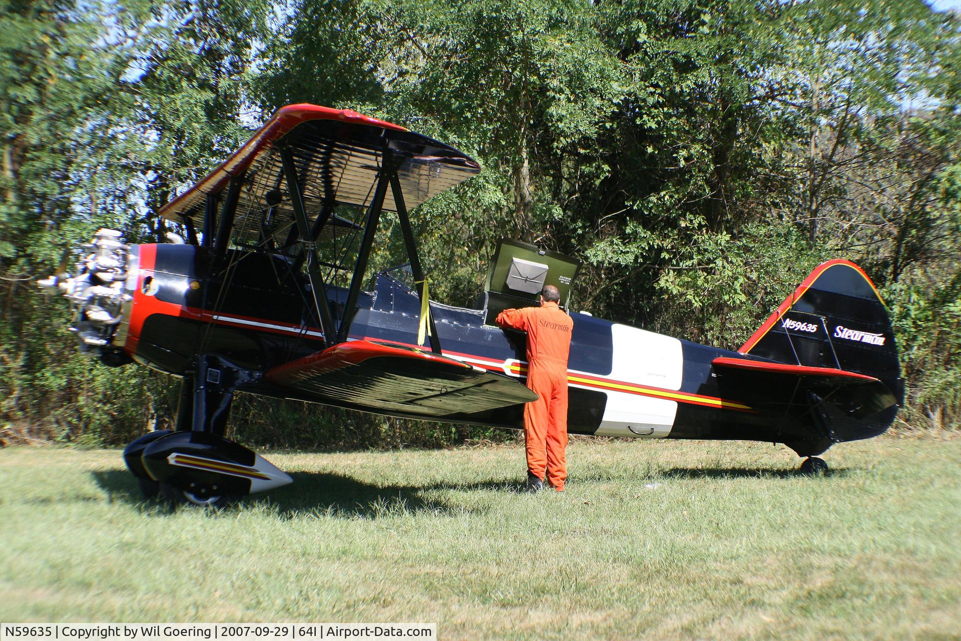 N59635, 1941 Boeing A75N1(PT17) C/N 75-2207, Lee Bottom Fly-in 2007
