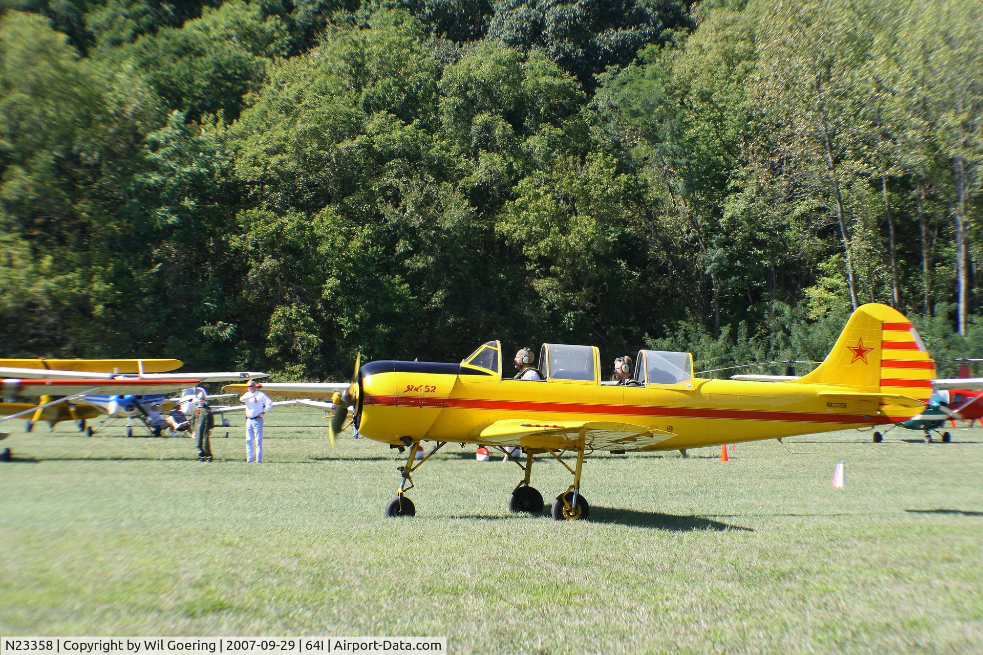 N23358, 1983 Yakovlev Yak-52 C/N 833107, Lee Bottom Fly-in 2007