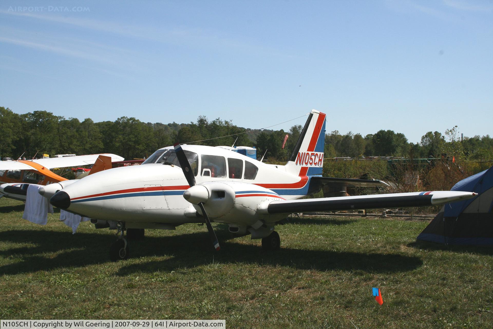 N105CH, 1974 Piper PA-23-250 C/N 27-7405419, Lee Bottom Fly-in 2007
