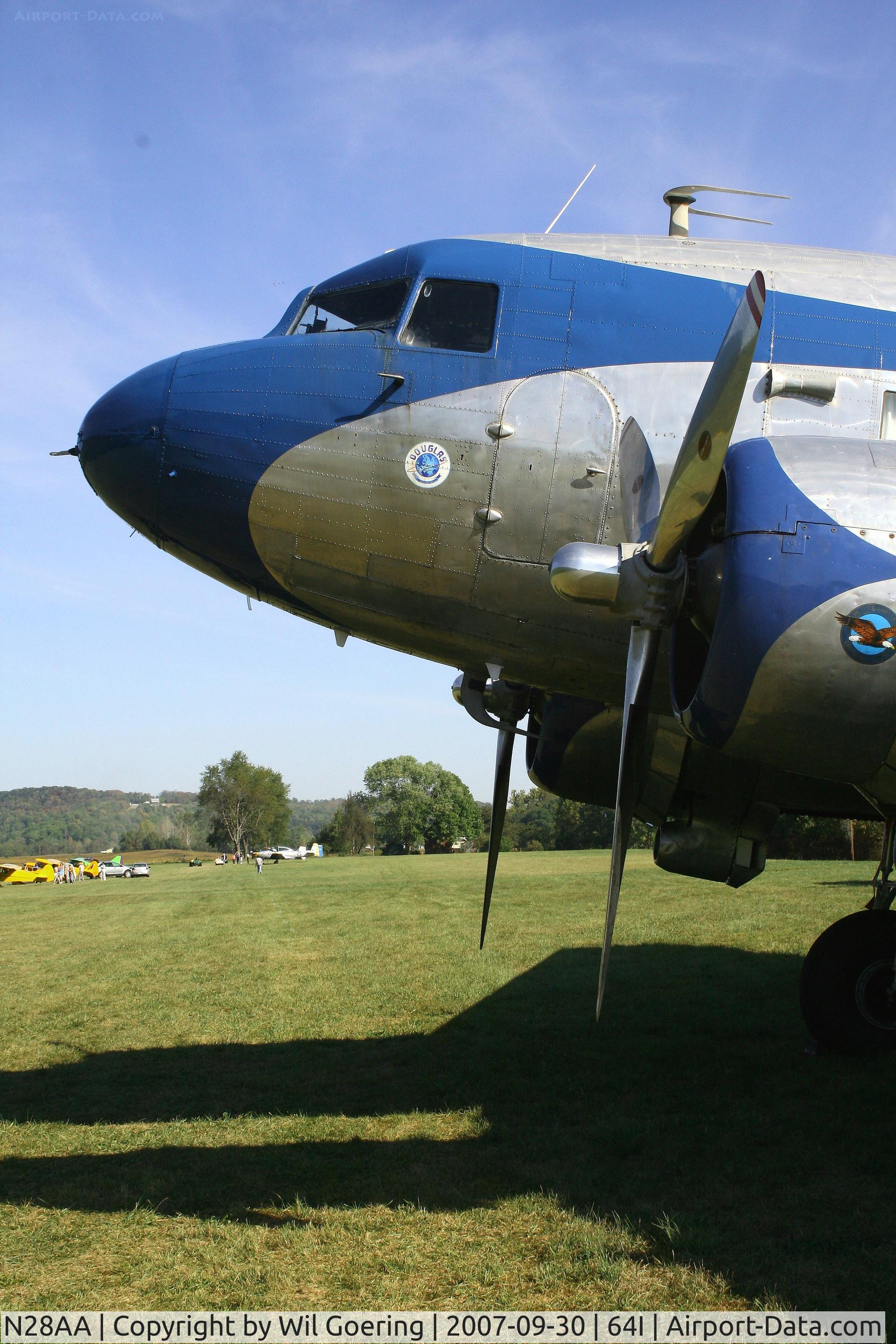 N28AA, 1940 Douglas DC-3A C/N 2239, Lee Bottom Fly-in 2007