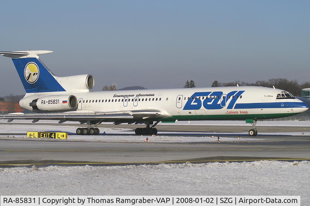 RA-85831, Tupolev Tu-154M C/N 88A774, Continental Airways Tupolev 154 (full BTC-Bashkirian Airlines colors)