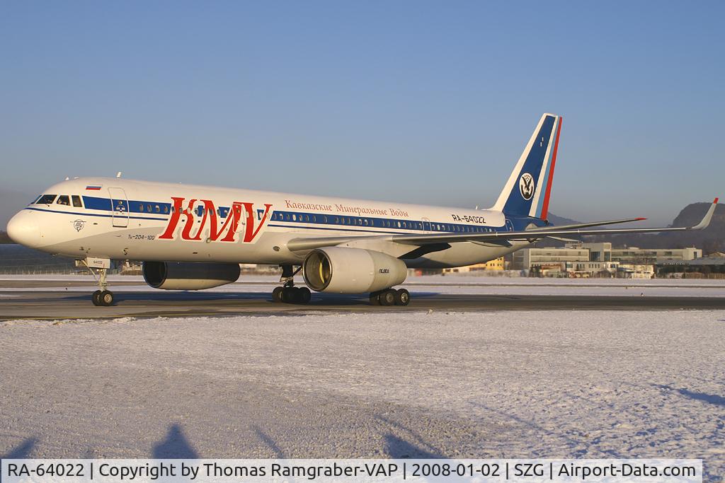 RA-64022, 1999 Tupolev 204-100 C/N 1450743164022, KMV - Kavkazskie Mineralnye Vody Tupolev 204