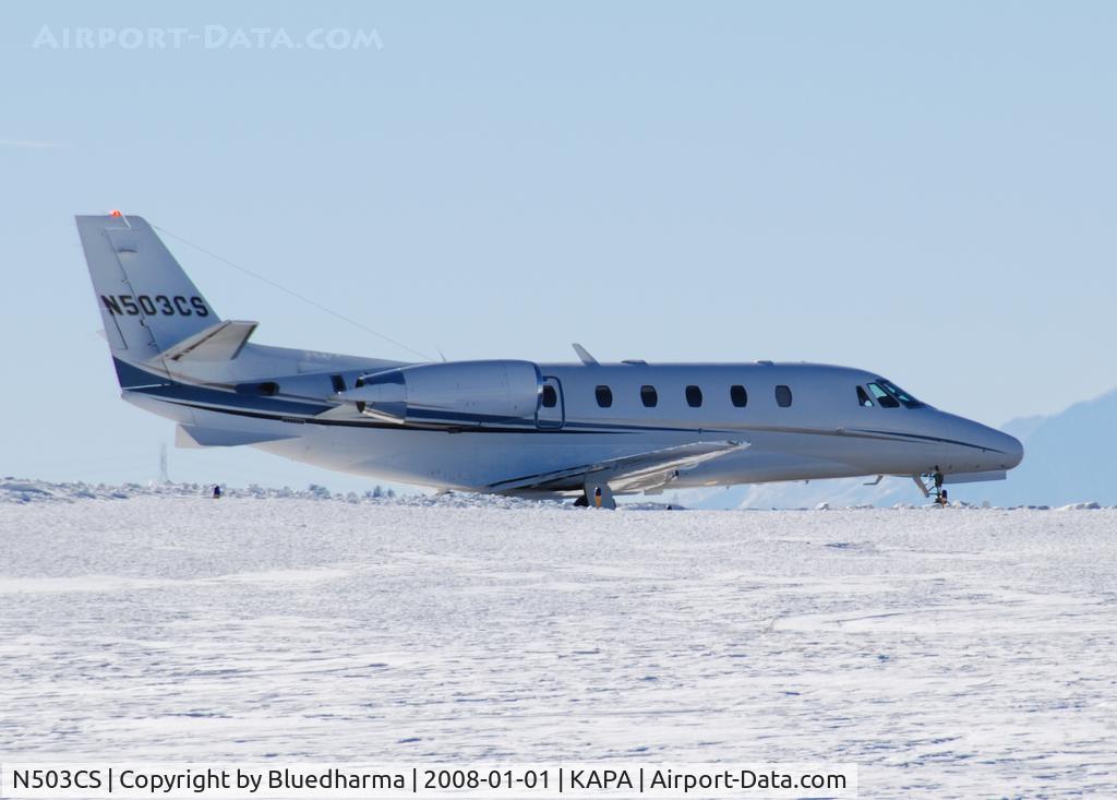 N503CS, 2001 Cessna 560XL Citation Excel C/N 560-5205, Cleared for takeoff on 17L.