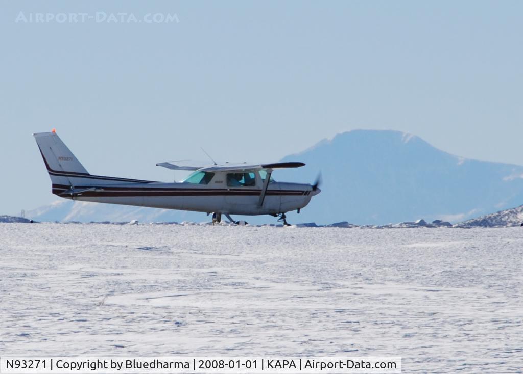 N93271, 1981 Cessna 152 C/N 15285454, Cleared for takeoff on 17L with Pikes Peak in the background.