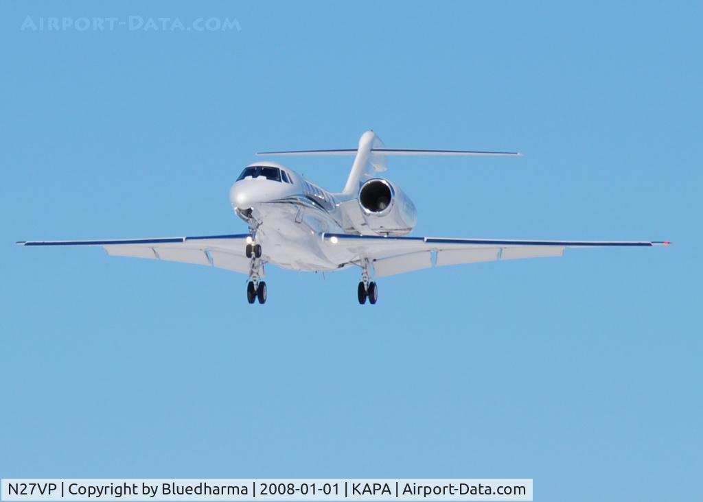 N27VP, 1997 Cessna 750 Citation X Citation X C/N 750-0027, Approach to 17L