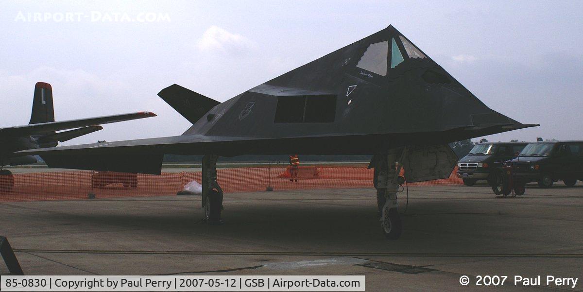 85-0830, 1985 Lockheed F-117A Nighthawk C/N A.4052, The stand-by, and thusly, static display Nighthawk of the day