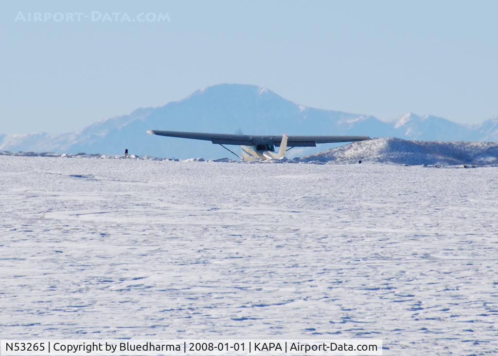 N53265, 1981 Cessna 172P C/N 17274714, Takeoff on 17L with Pikes Peak in the distance.