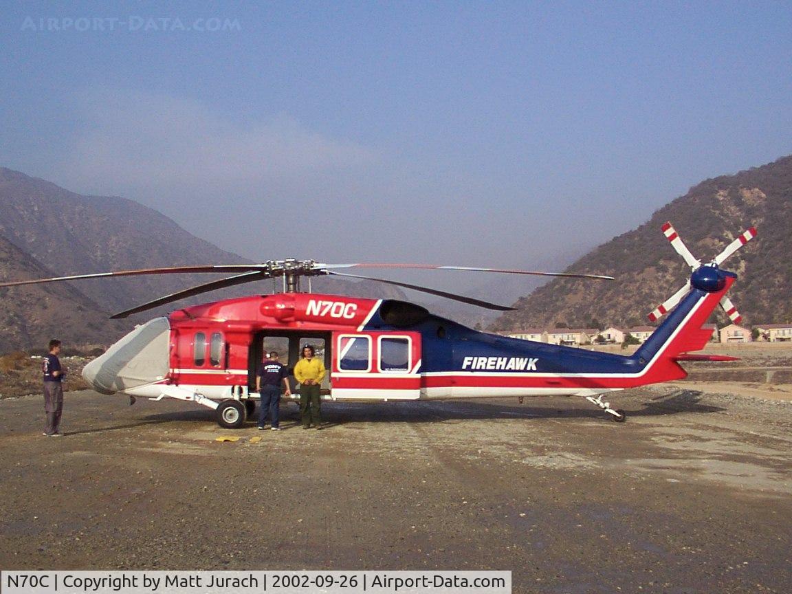 N70C, 1983 Sikorsky S-70C C/N 70583, Working on the Williams Fire near Azusa, CA