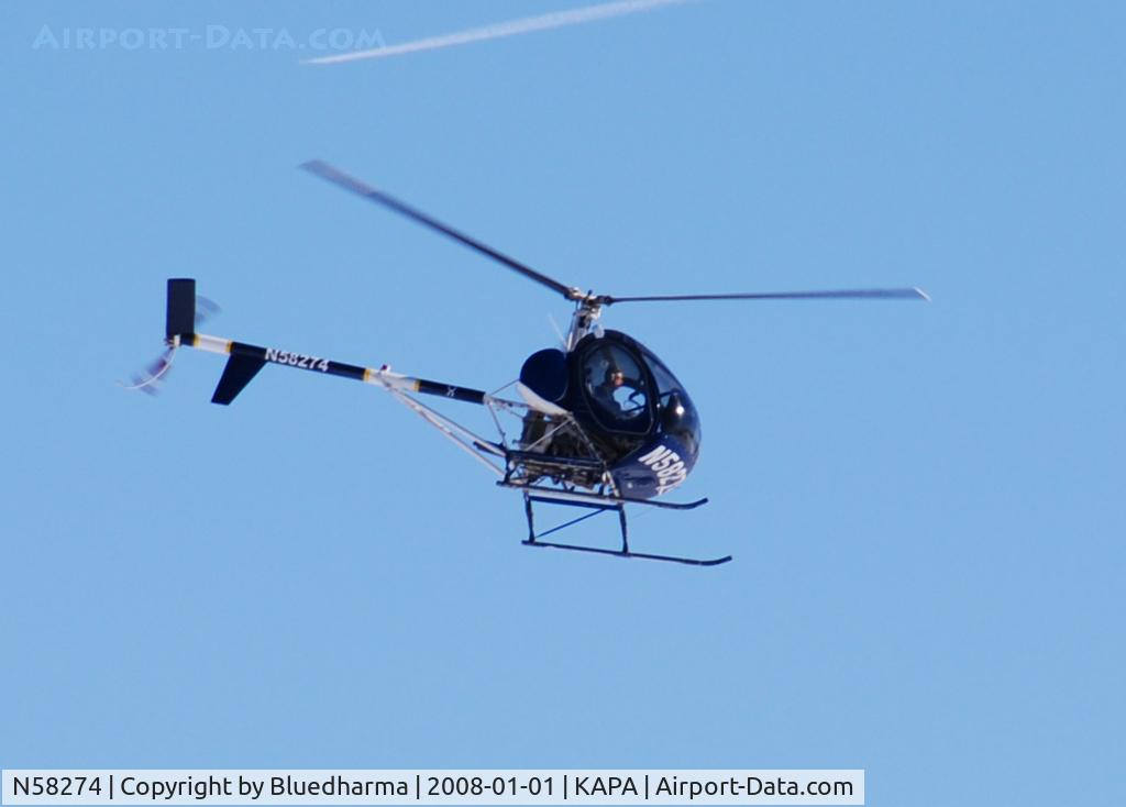 N58274, 1978 Hughes 269C C/N 1180719, On Landing approach.