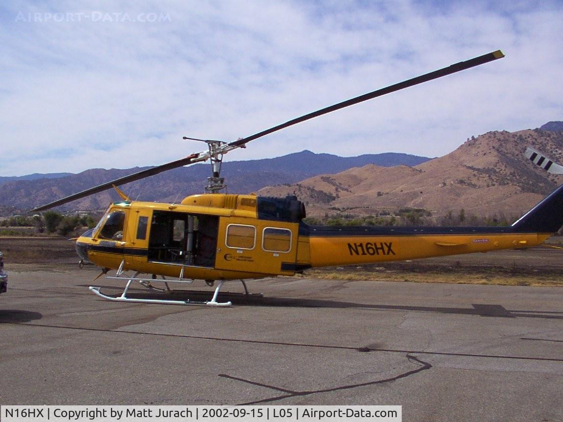 N16HX, 1979 Bell 205A-1 C/N 30293, at the Kernville Helitack base