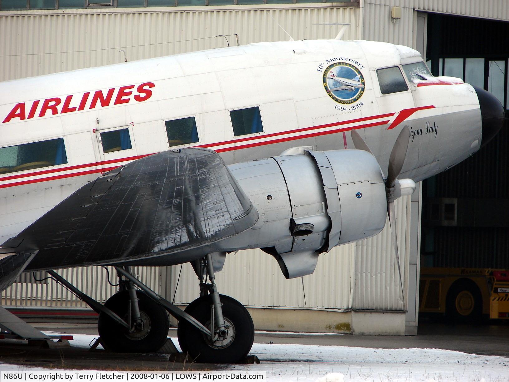 N86U, 1944 Douglas C-47A Skytrain (DC-3) C/N 13073, Because of its postion on the corner of the airport main ramp - difficult to get a full shot of this classic aircraft