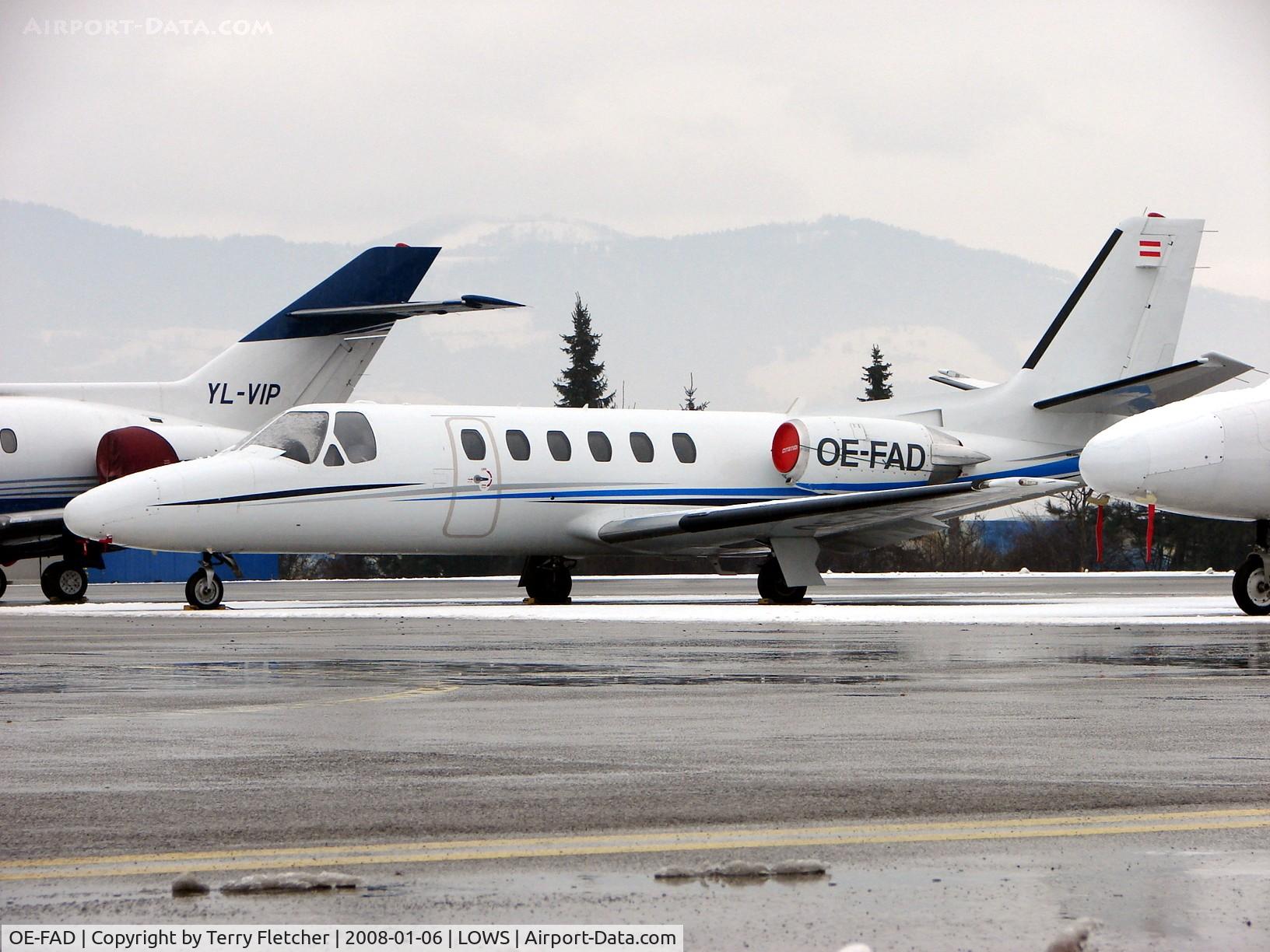 OE-FAD, 1984 Cessna 551 Citation II/SP C/N 551-0496, Citation Bravo on the Salzburg GA ramp