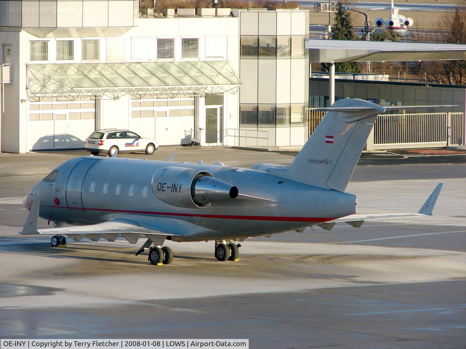 OE-INY, 2006 Bombardier Challenger 604 (CL-600-2B16) C/N 5644, Vistajet's Challenger 604 after nightstop at Salzburg