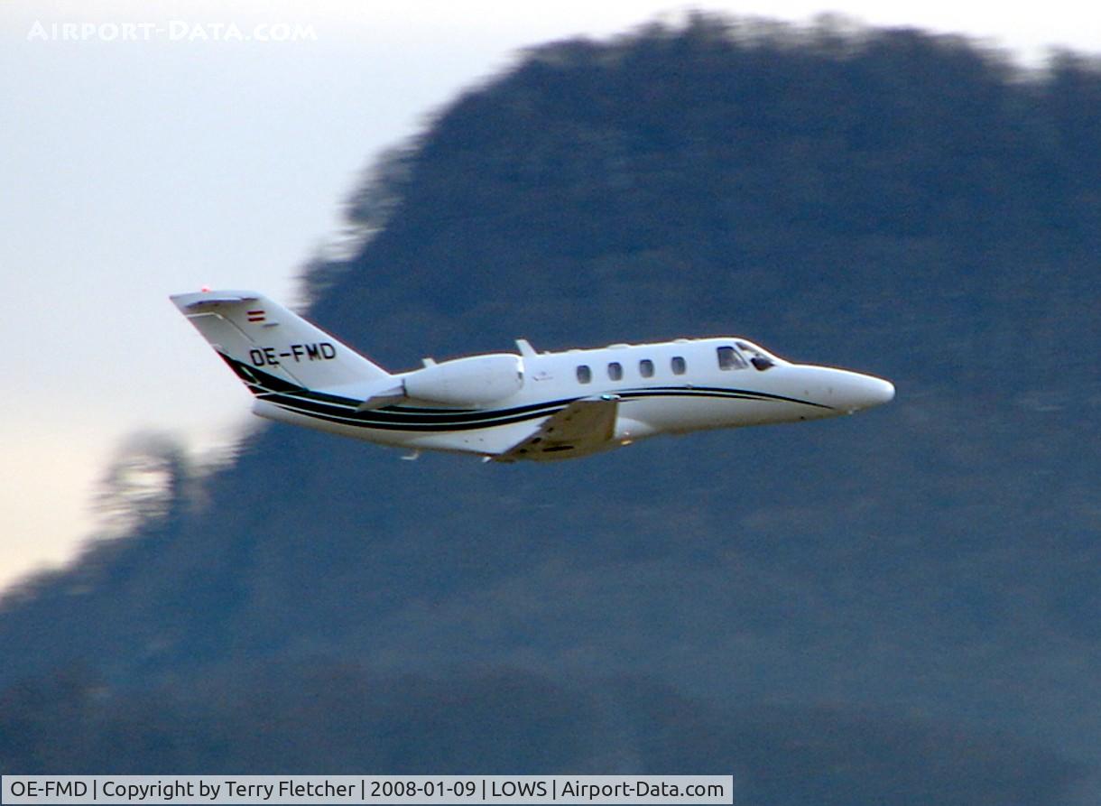 OE-FMD, 2006 Cessna 525 CitationJet CJ1+ C/N 525-0614, C525 leaves Salzburg Airport
